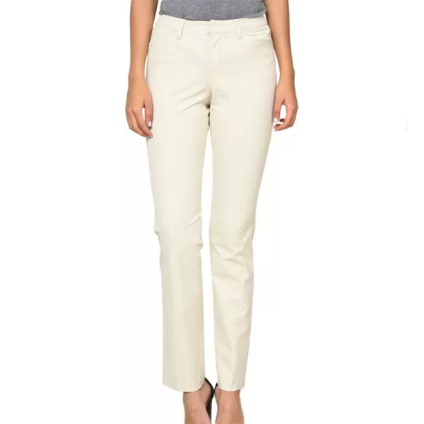 Women Fit and Slim White Trousers Pent