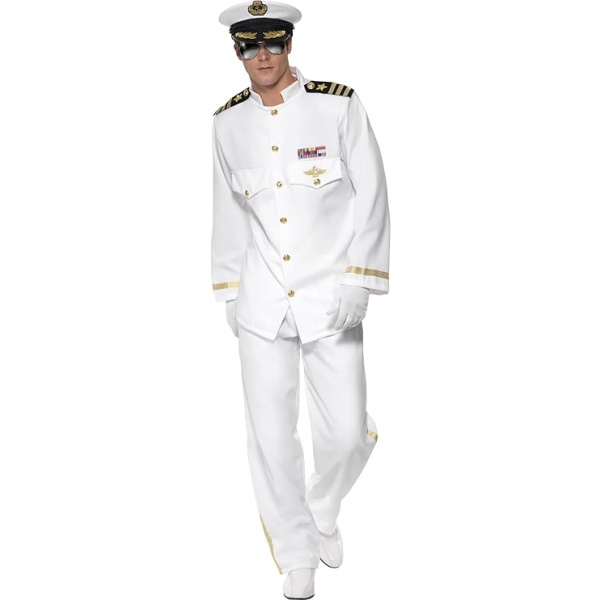 Cotton Full Sleeves Navy White Uniform