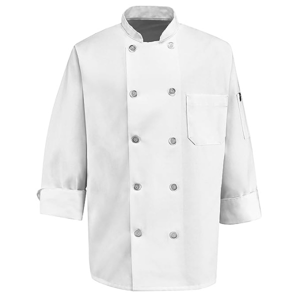 Chef Designs Men's Ten Pearl Button Chef Coat