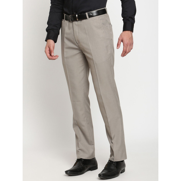 Men Grey Formal Trousers - Image 3