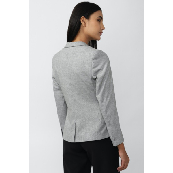 Women Design Single Breasted Formal Blazer (Grey) - Image 4