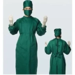 surgical reusable cotton gown 1 set of gown mask head cap green original imafyy67t8p66n6b