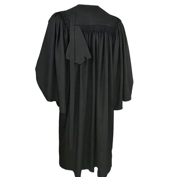 Black Unisex Advocate Gown Complete Set, For Advocate, Lawyer. (Free Size) - Image 3