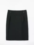Girls School Plain Skirts Black
