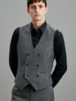 Tailored Fit Grey Grindle Waistcoat