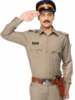 Men Khaki Tericot Full Sleeves Police Uniform