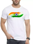 Indian Flag Print T-Shirts White